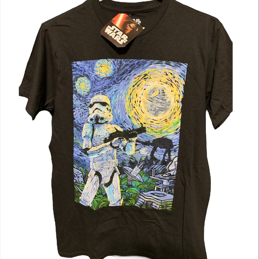 Star Wars storm trooper starry night T-shirt